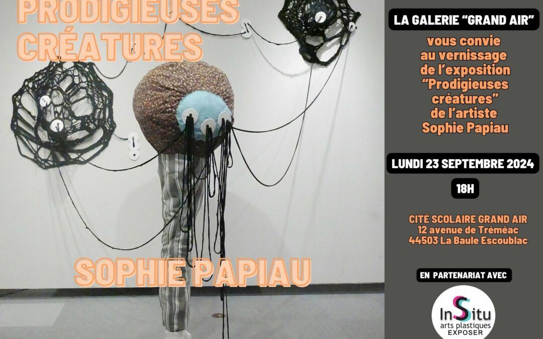 Vernissage de l’exposition « Prodigieuses créatures » de Sophie Papiau à la Galerie du lycée